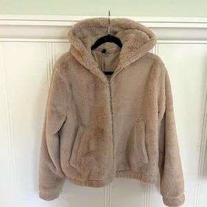 Cozy Taupe Teddy Jacket